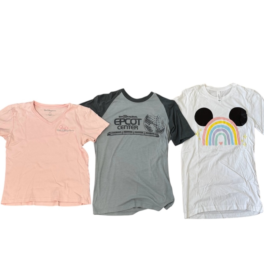 Bundle of 3 Disney World Parks Graphic‎ T Shirts Small